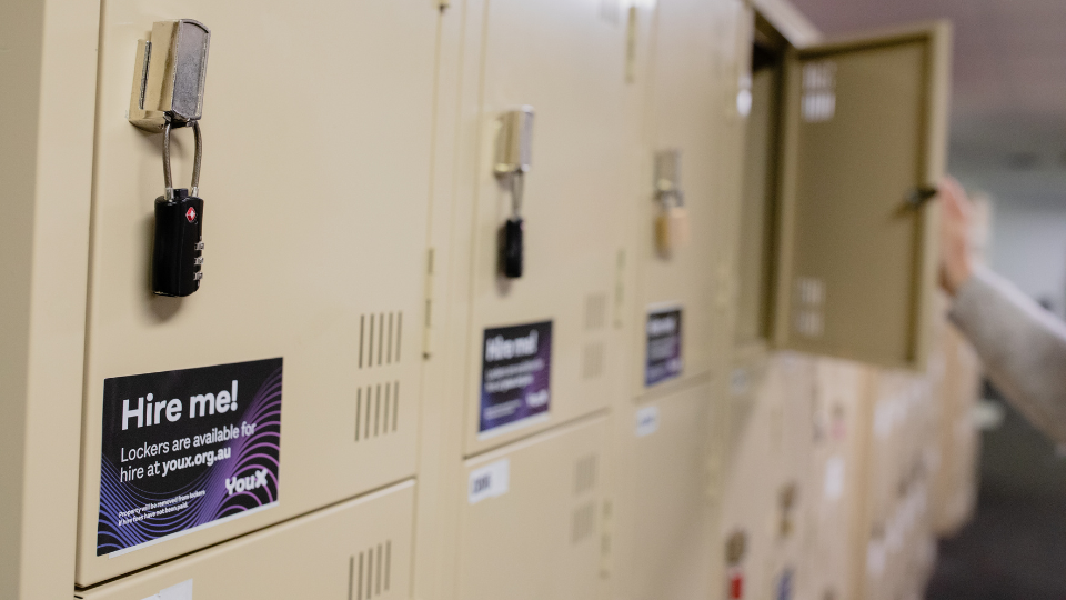 Rent a secure spot on campus to store your heavy textbooks.